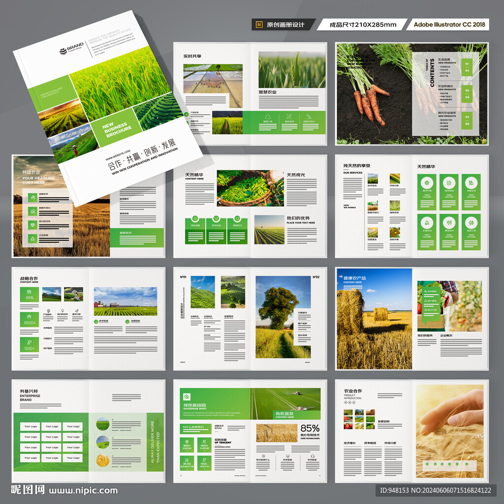 农业画册模板