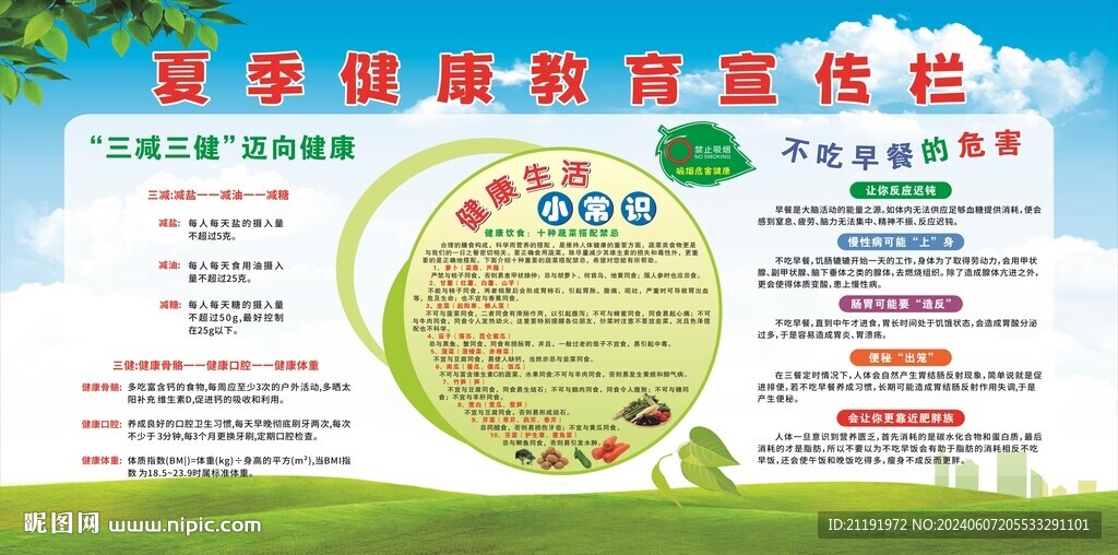 夏季健康教育宣传栏