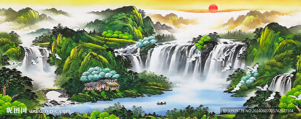 客厅山水画办公室装饰画