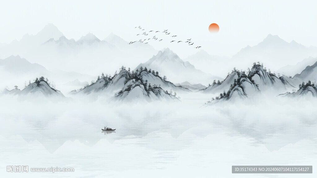 新中式意境山水画