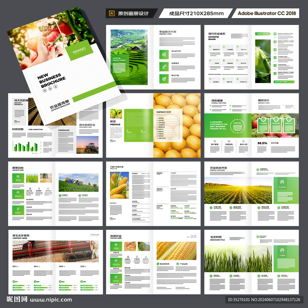农业画册模板