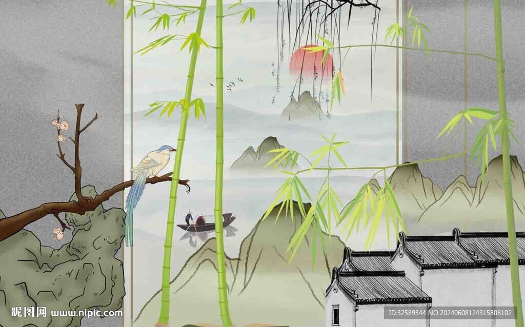中式背景墙