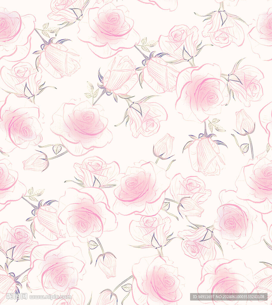 线条花  花