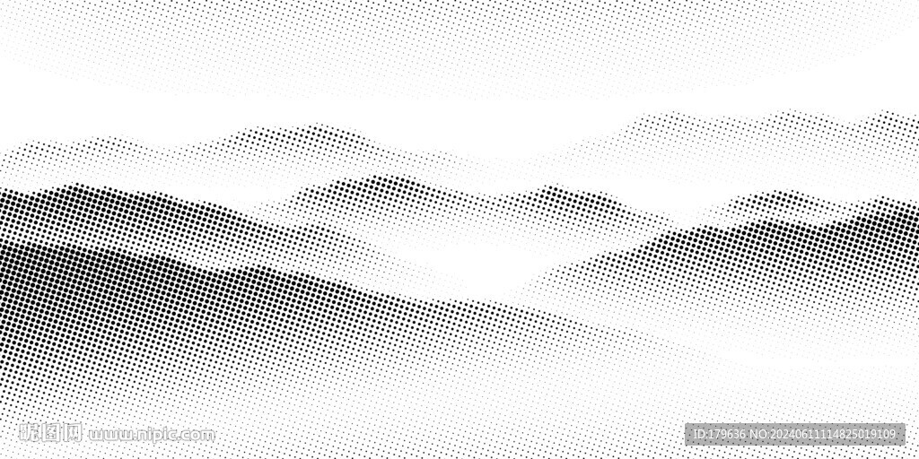 镂空山水激光圆点图案