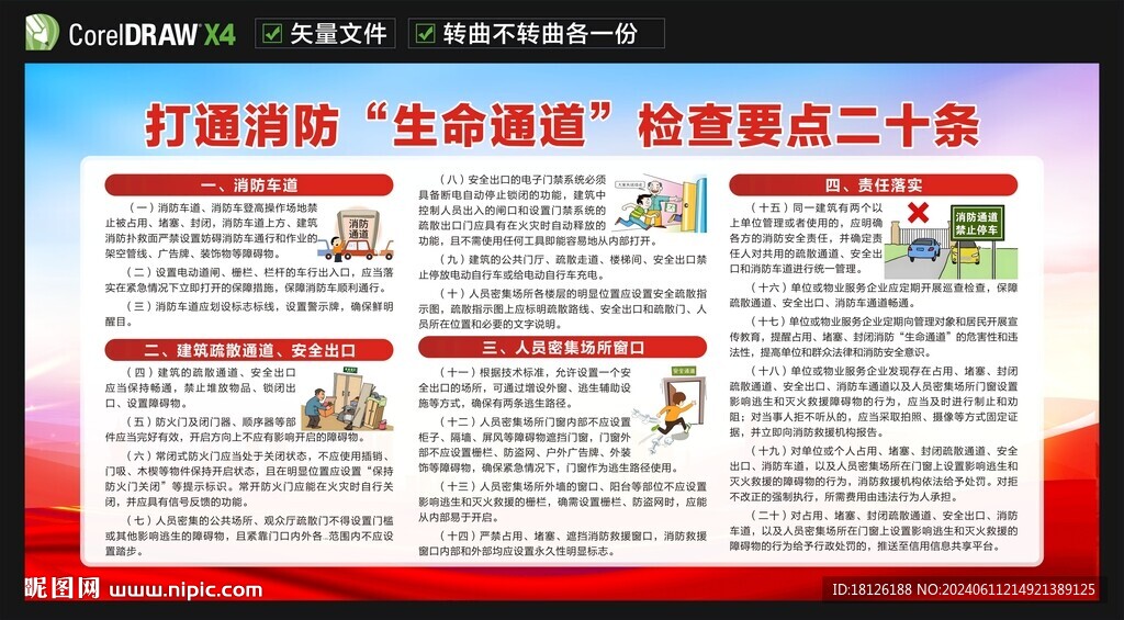 打通消防生命通道检查要点二十条