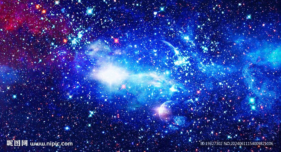 蓝色璀璨星空 