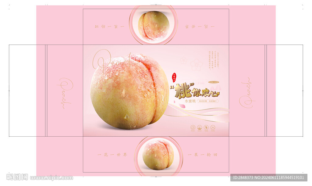 水蜜桃桃你欢心包装展开图 