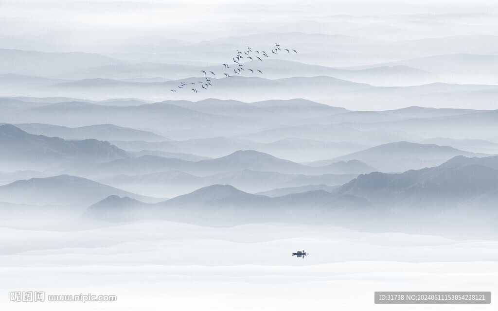 水墨山水图