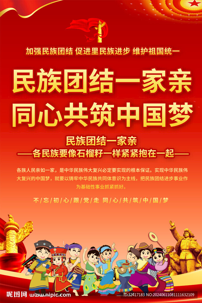 民族团结宣传海报