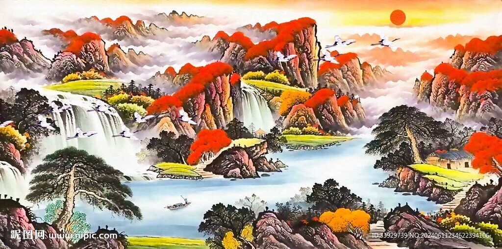 国画山水风景画