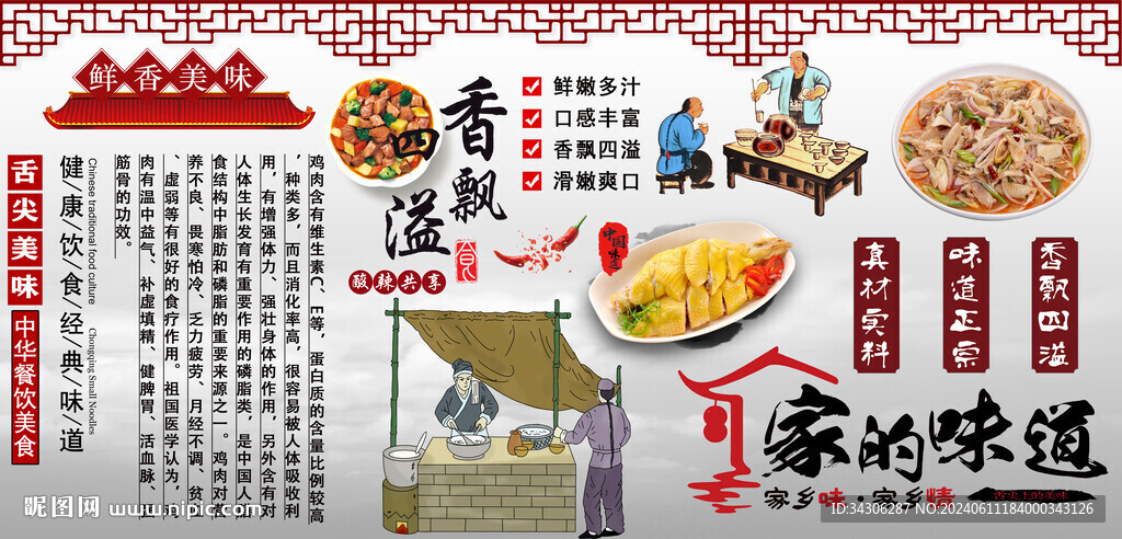 家的味道背景墙