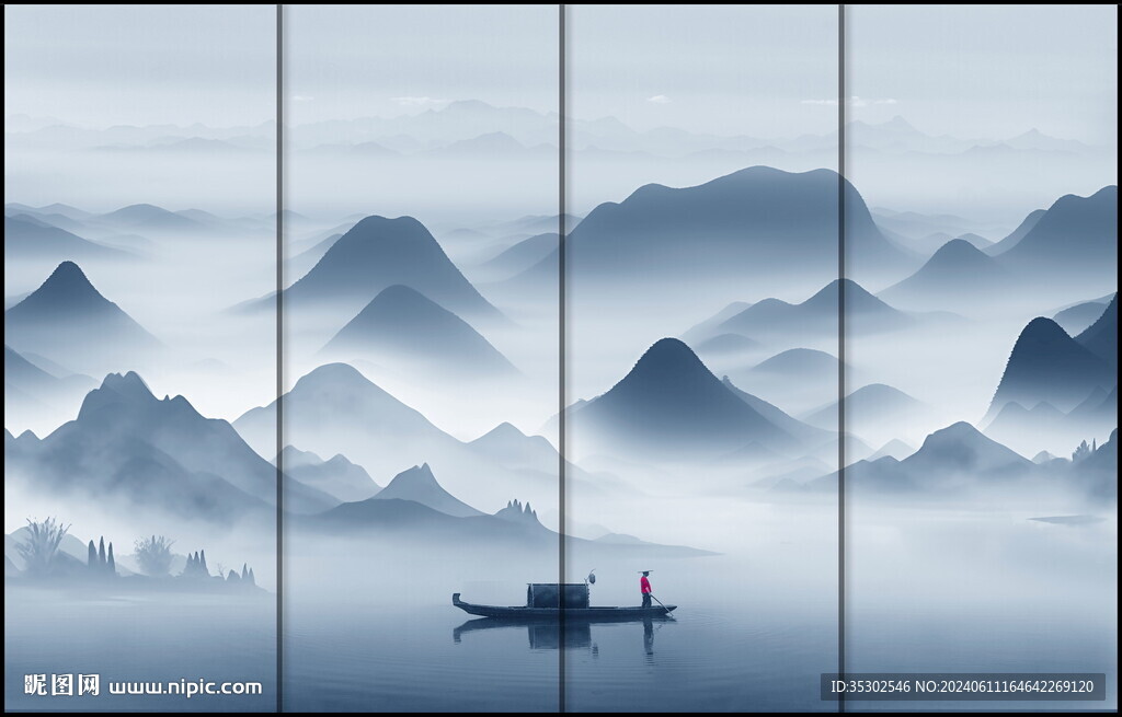 水墨山水画