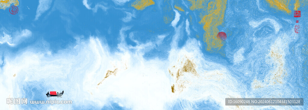 水墨山水装饰画