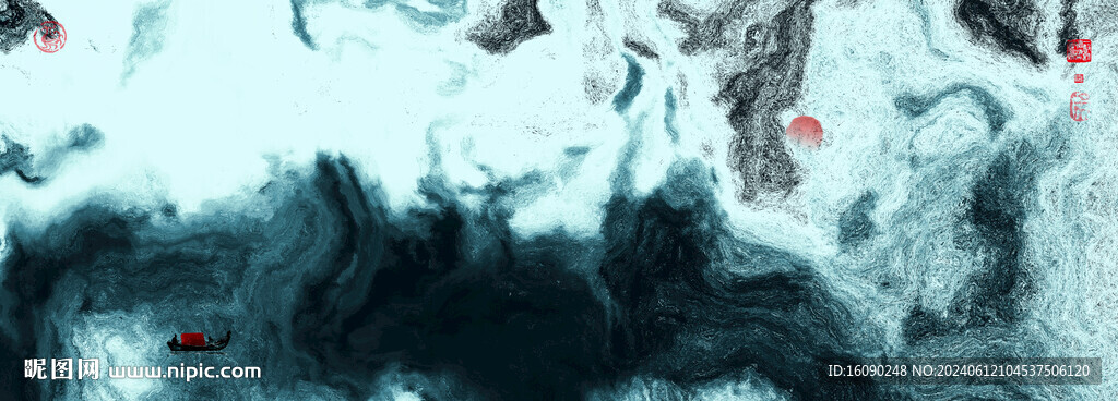 茶室水墨画