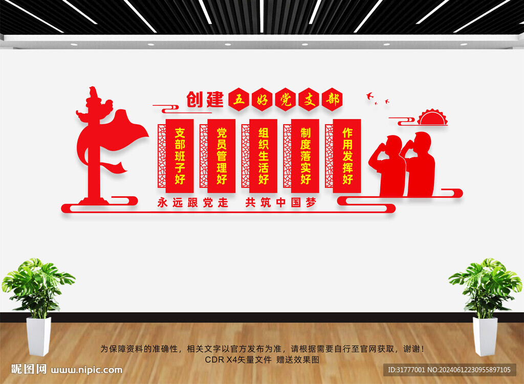 创建五好党支部文化墙