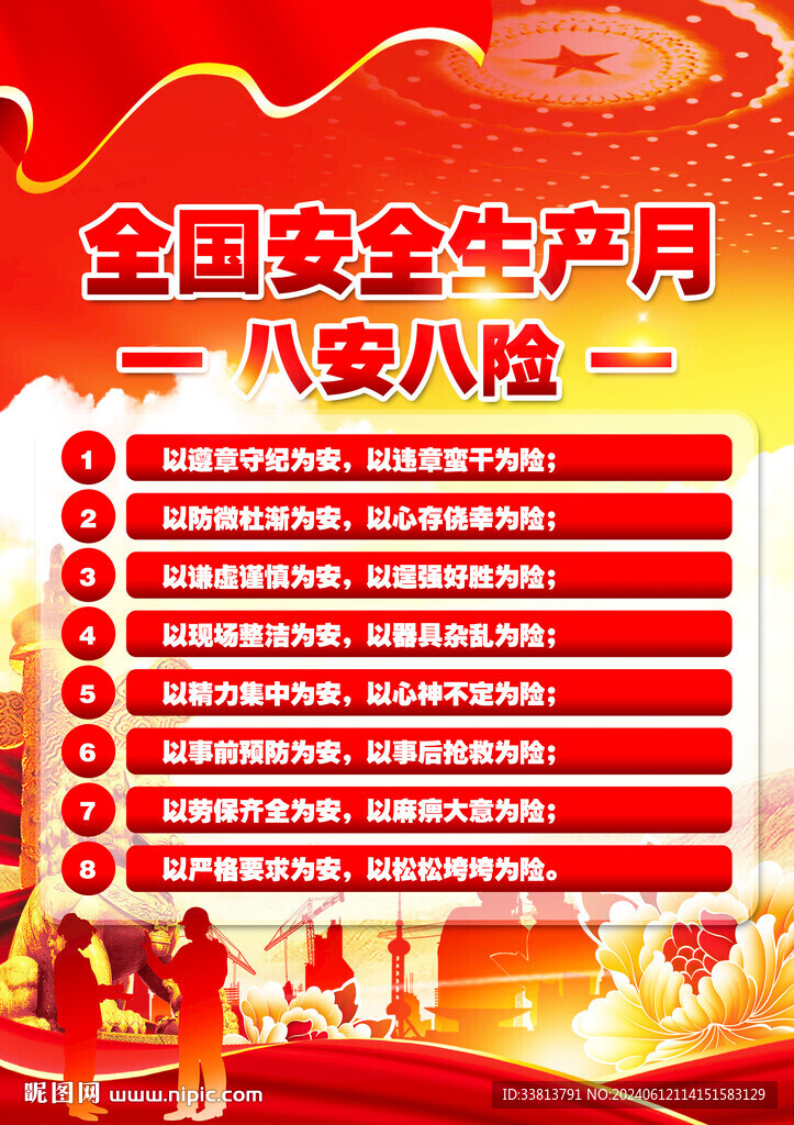 安全生产八安八险