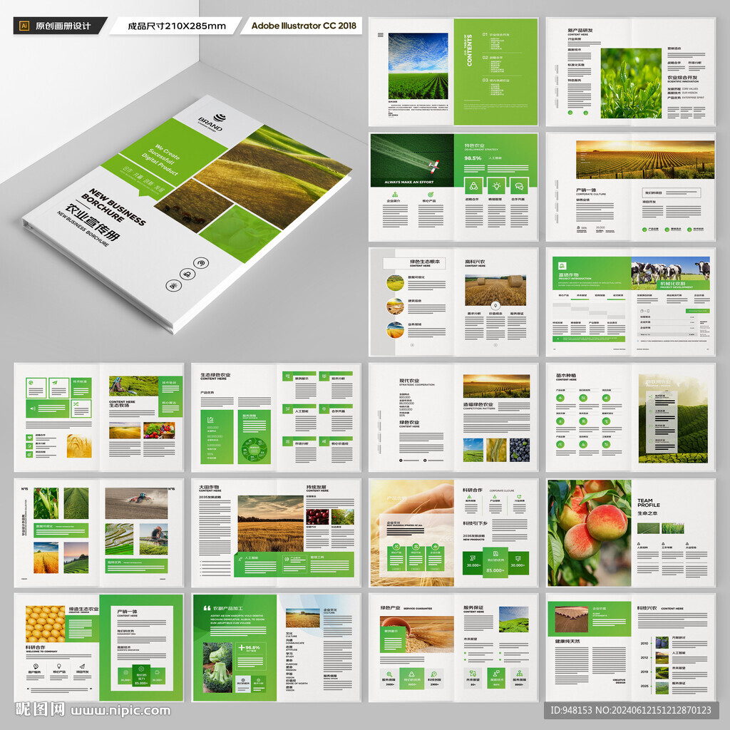 农业画册模板