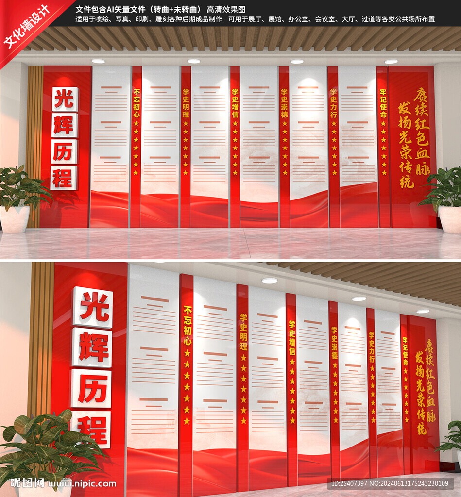 党建党历程文化墙