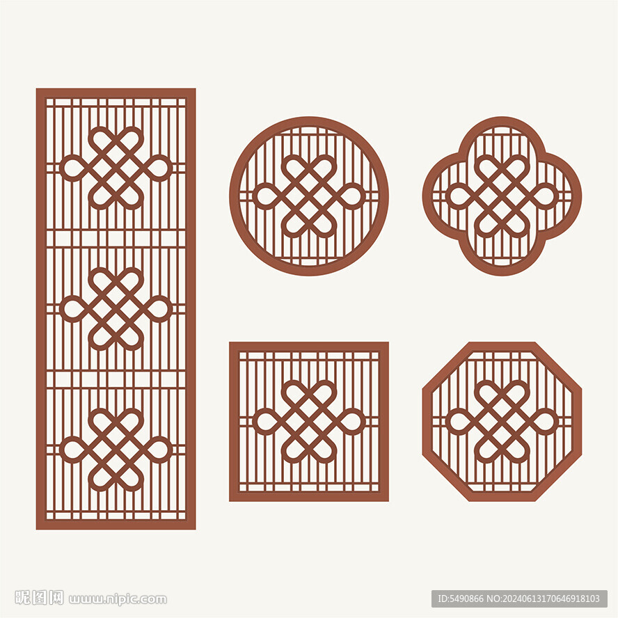 中式花纹 窗花格 镂空隔断