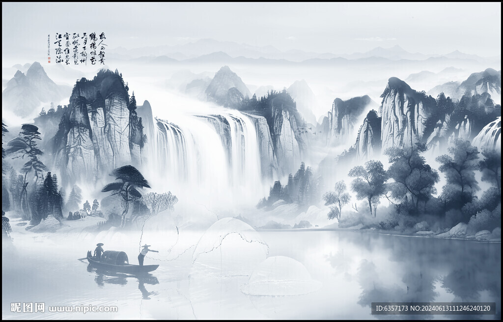 水墨画山水画