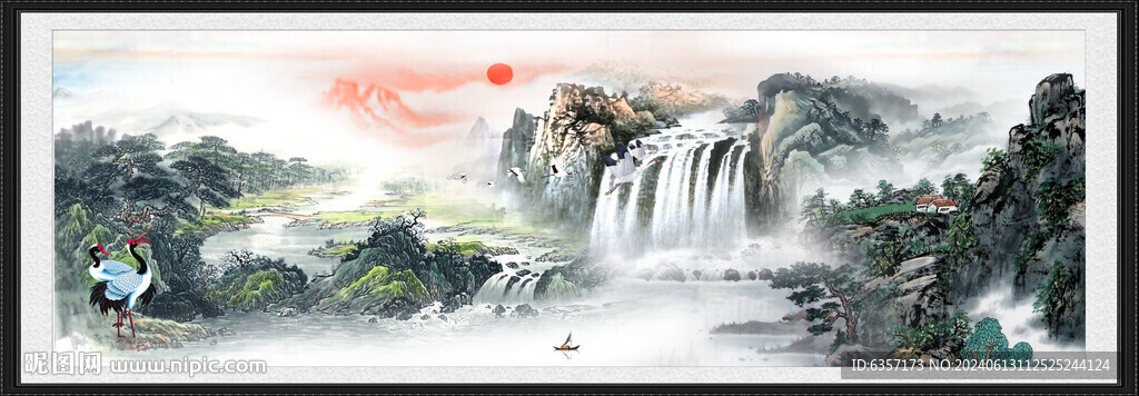 山水风景山水画
