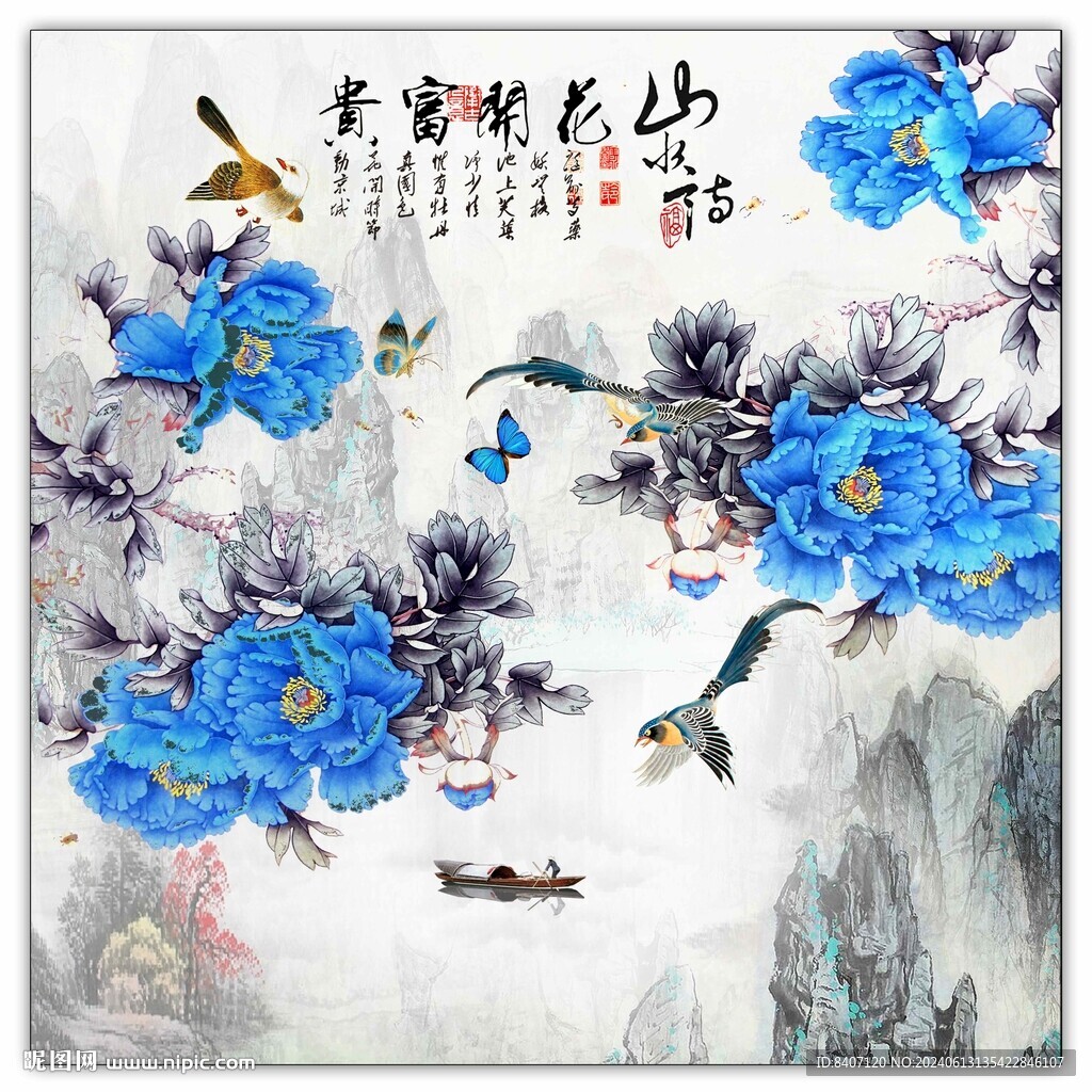 牡丹国画
