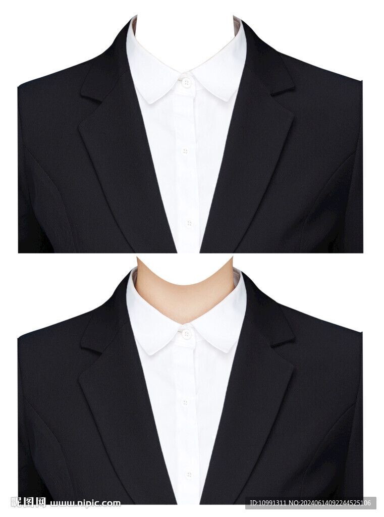 证件照女西装套装衣服素材