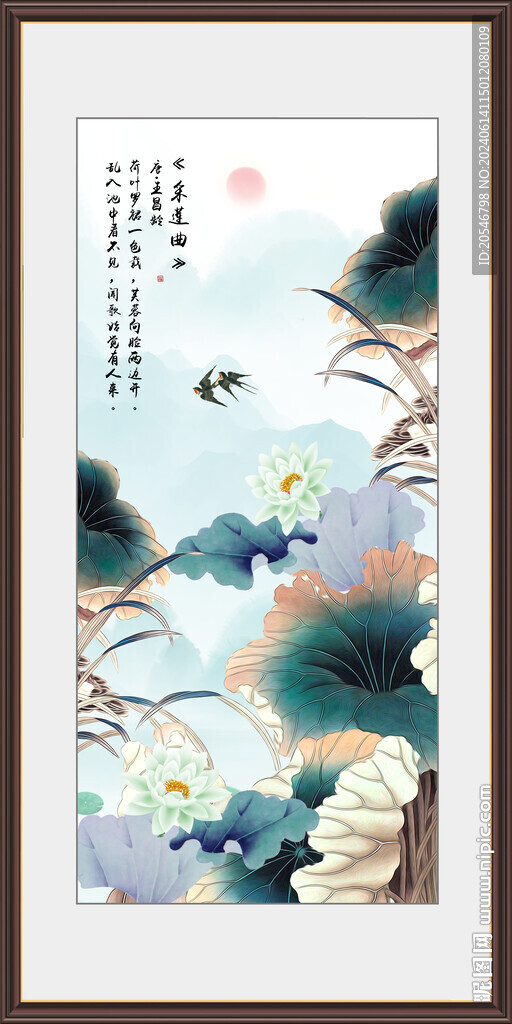 荷花装饰画荷花