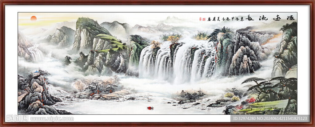 酒店大堂山水画