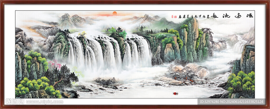 山水国画风景画