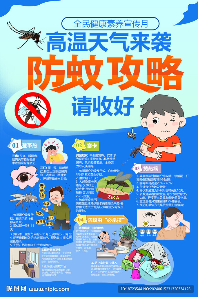 高温天气来袭 防蚊攻略须知
