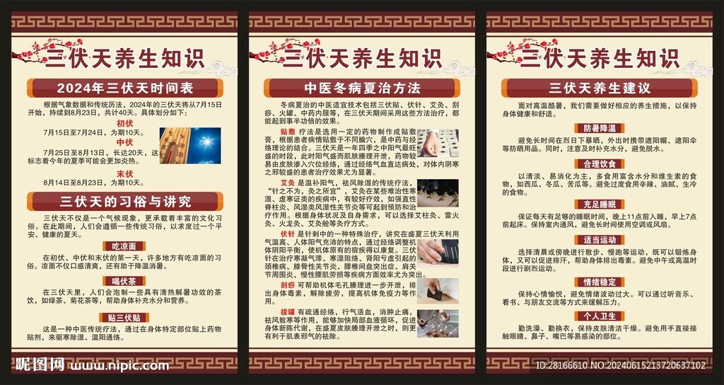 三伏天养生海报
