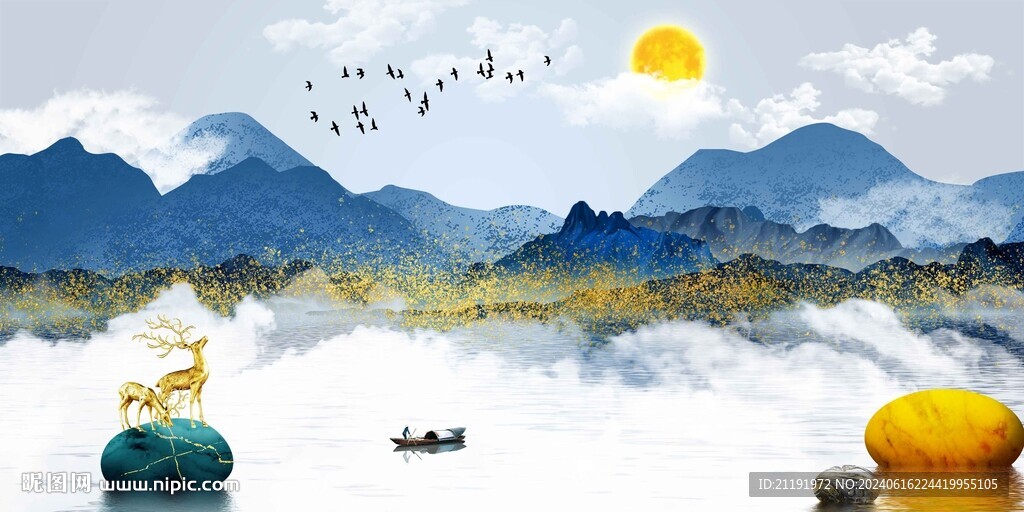 新中式意境山水风景装饰画