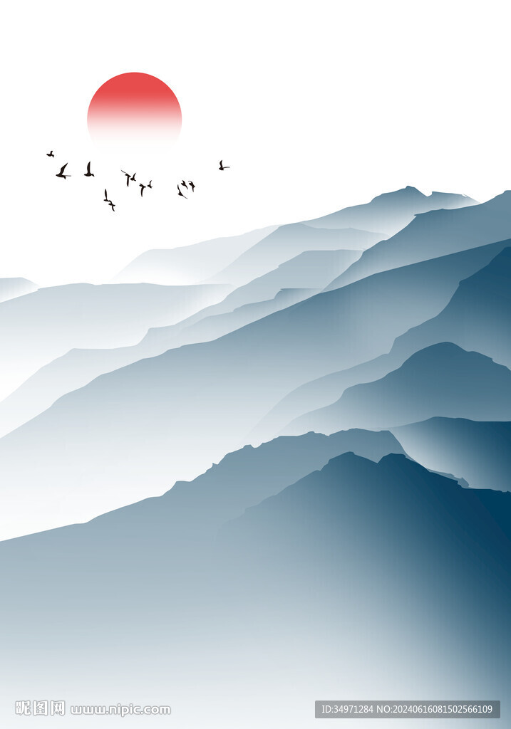 意境水墨山水 