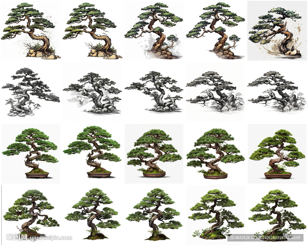 高清松树树木免抠贴图   