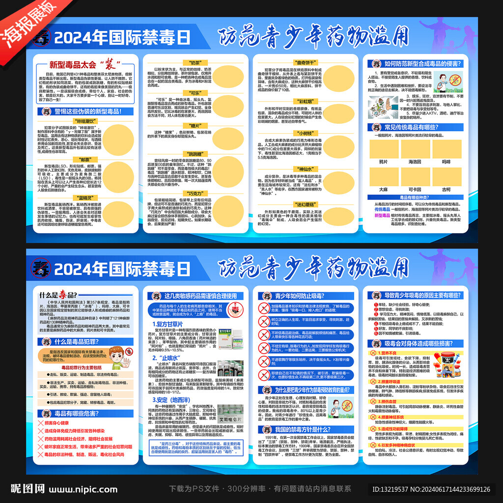 2024年国际禁毒日展板