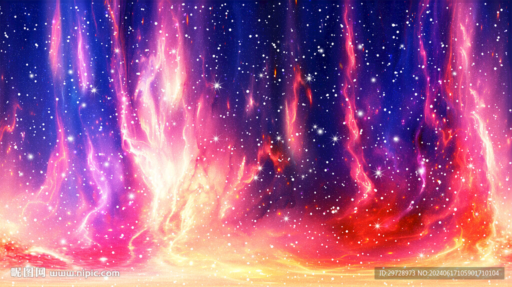 抽象炫彩星空