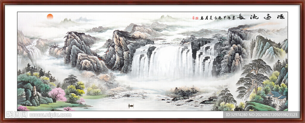 山水风景国画山水画