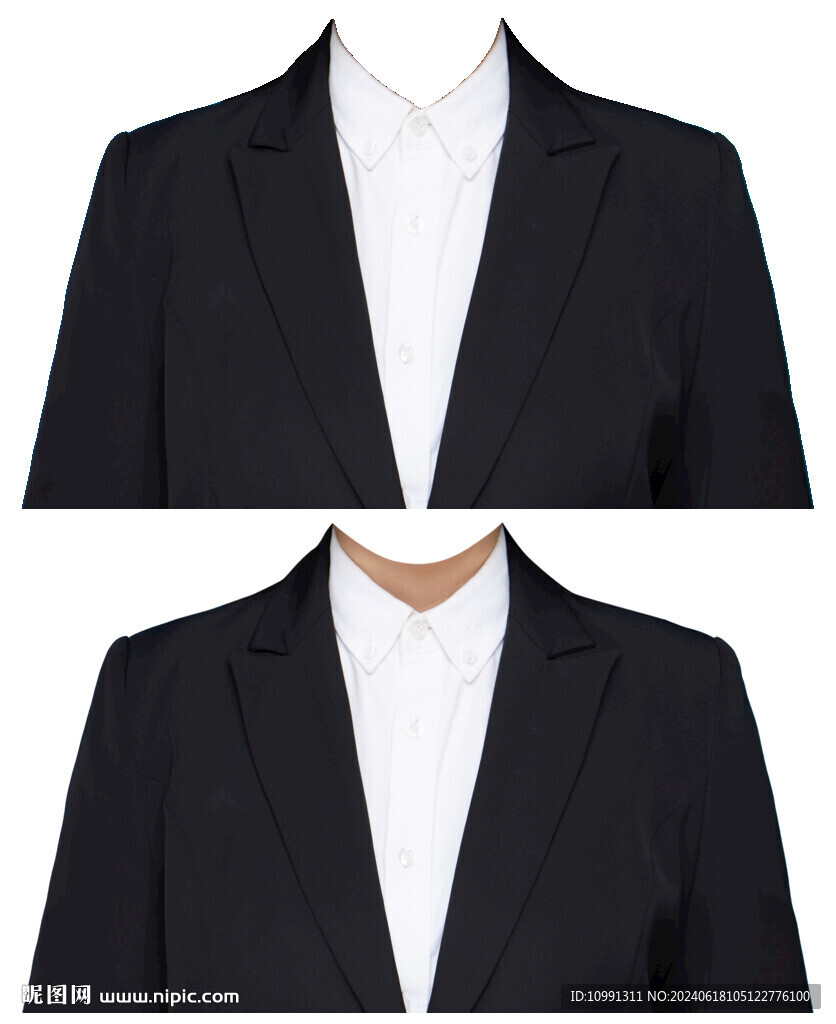 女西装证件照衣服素材