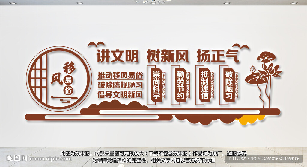 移风易俗文化墙