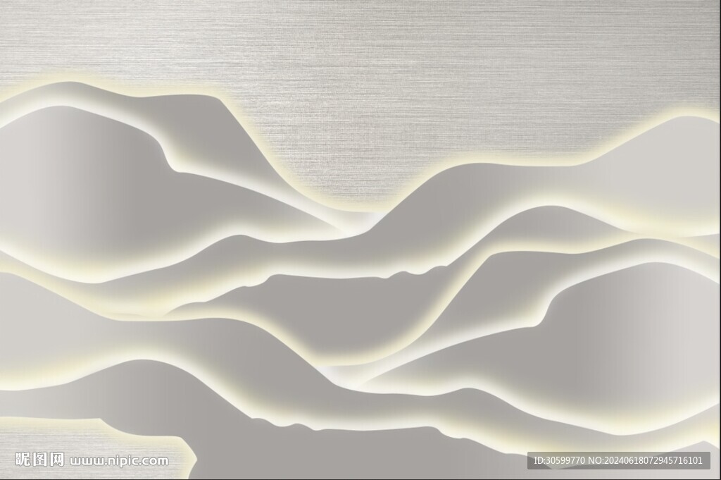 新中式古典拉丝禅意山背景画