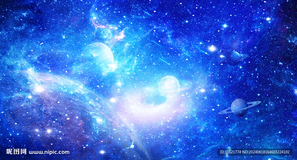 蓝色星空 星空背景