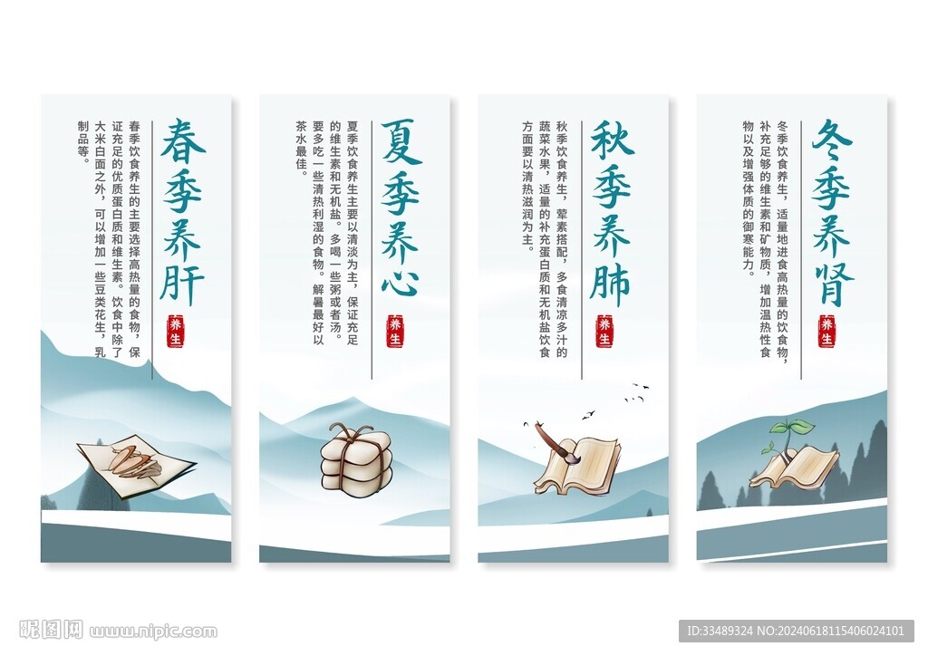 中医养生挂画展板