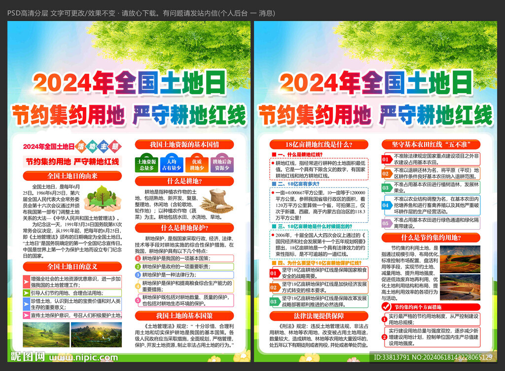 全国土地日宣传单