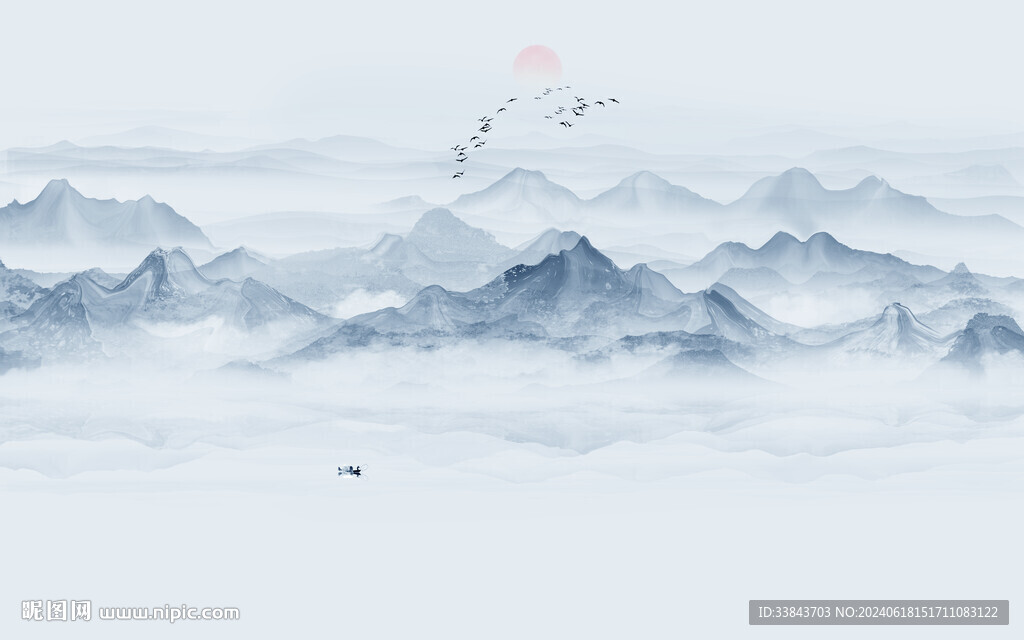 水墨意境山水画