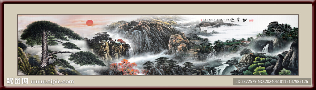 意境水墨山