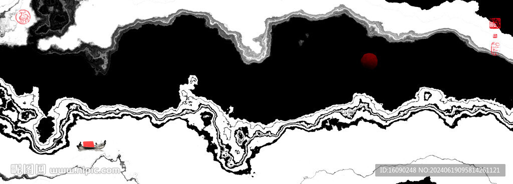 水墨山水装饰画