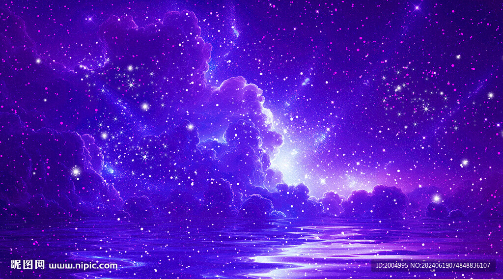 唯美紫色星空软膜