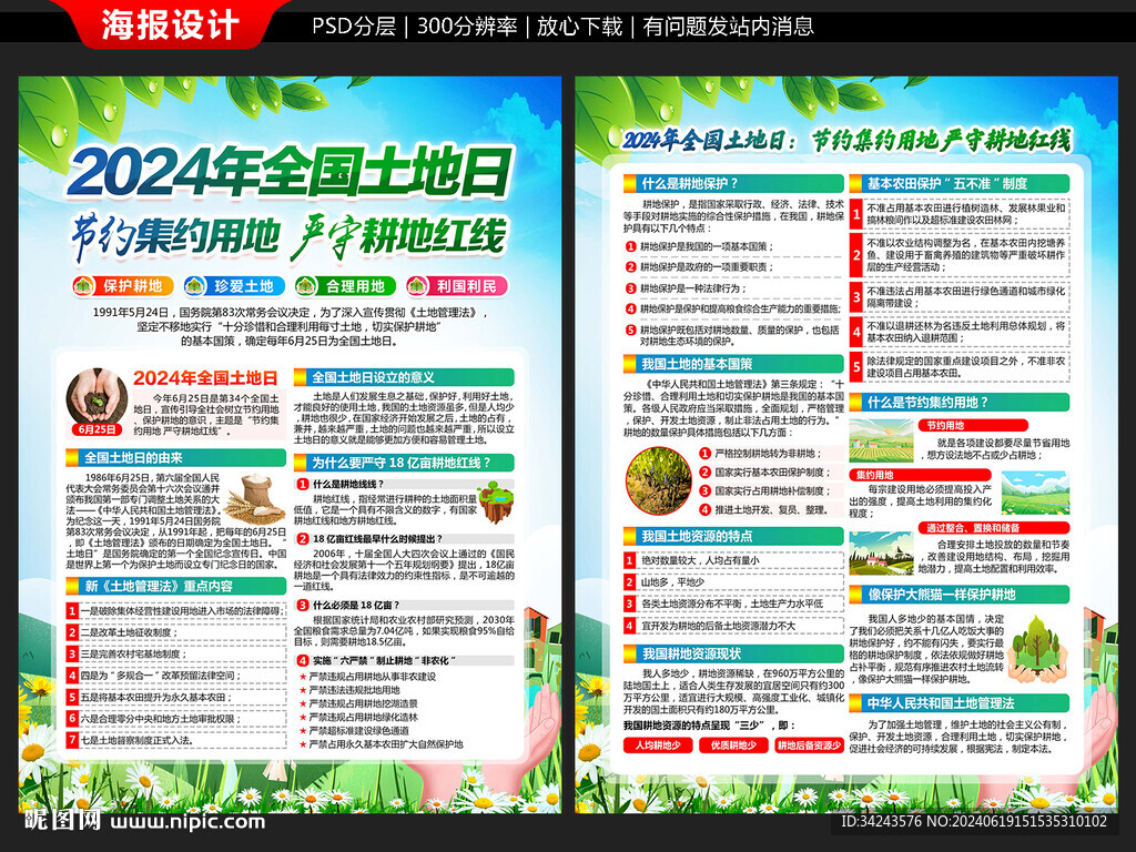 2024年全国土地日宣传单