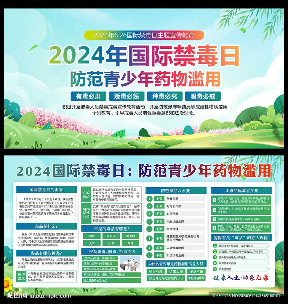 2024禁毒日展板